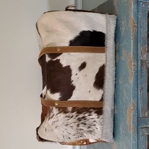 Myra Bag Cowhide Hair-On Duffel Travel Bag
